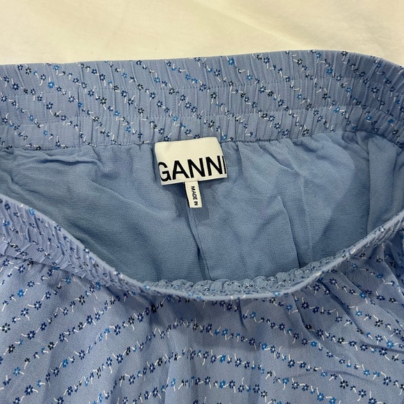 GANNI skirt ruffle blue flowers - Picture 2 of 2